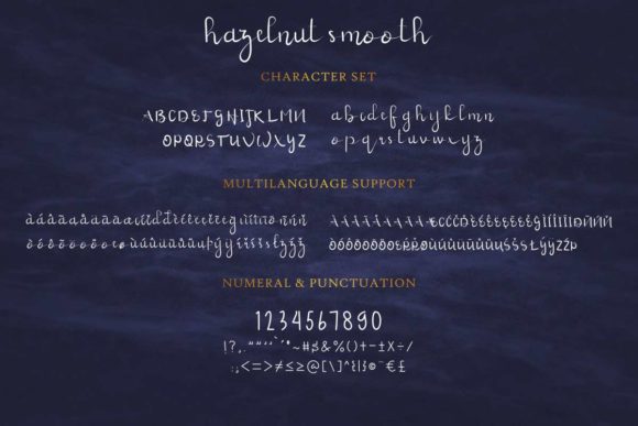 Hazelnut Smooth Duo Font PNG with transparent background - Preview 4