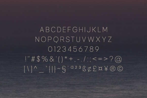 Mezza Extra Light Font PNG with transparent background - Preview 1