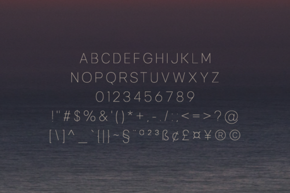 Mezza Thin Font PNG with transparent background - Preview 1