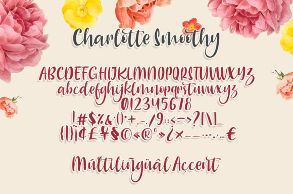 Charlotte Smoothy Font PNG with transparent background - Preview 6