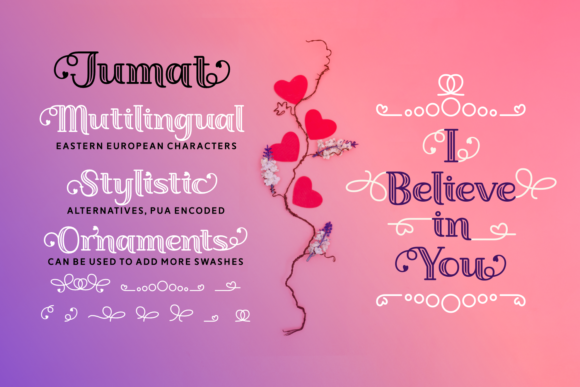 Jumat Font PNG with transparent background - Preview 1