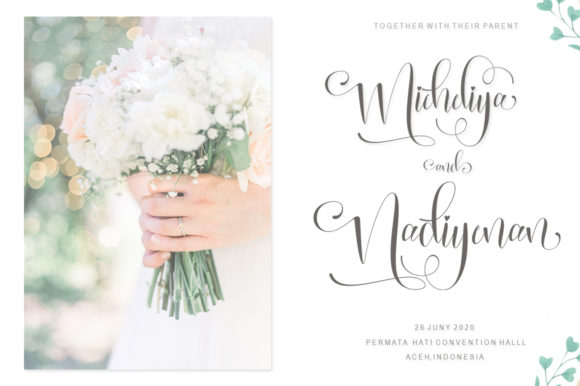 Micheliya Font PNG with transparent background - Preview 2