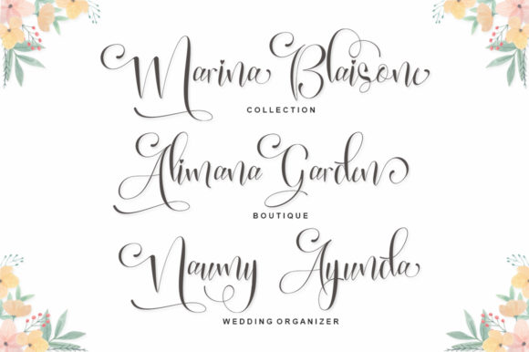 Micheliya Font PNG with transparent background - Preview 5