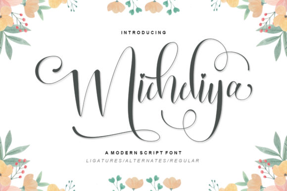 Micheliya Font PNG with transparent background - Preview 6