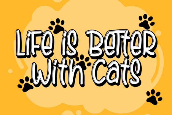 Paw Fighter Font PNG with transparent background - Preview 1
