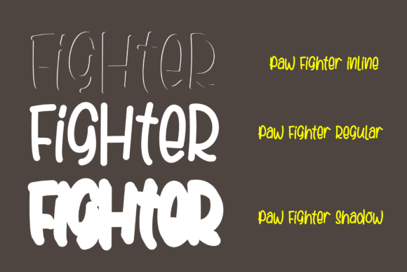 Paw Fighter Font PNG with transparent background - Preview 2