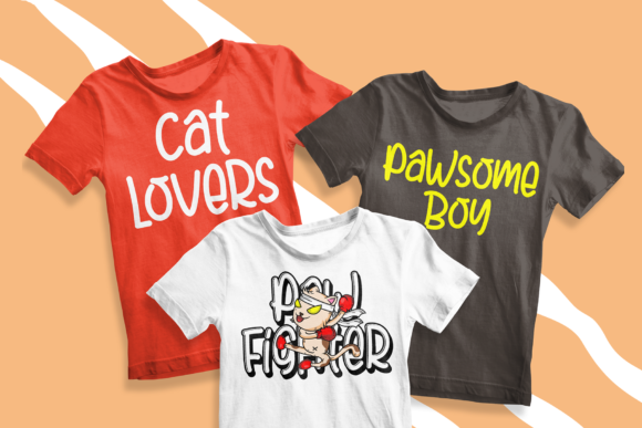 Paw Fighter Font PNG with transparent background - Preview 5