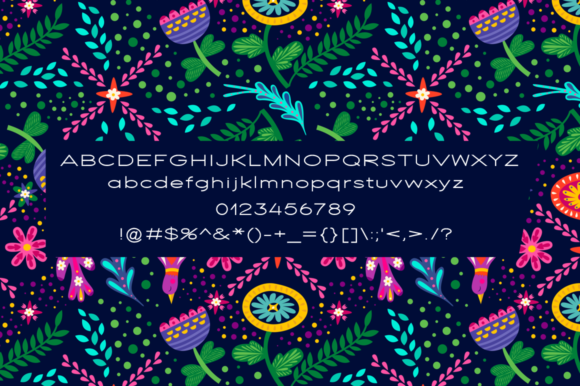 Floweret Font PNG with transparent background - Preview 2