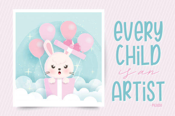 Hannie Bunny Font PNG with transparent background - Preview 2