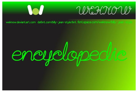 Billie Jean Font - Preview 2