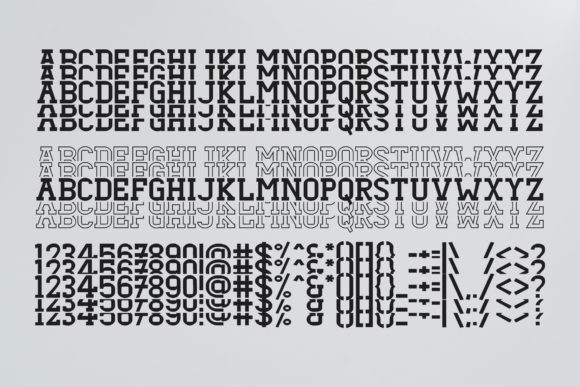 Dezire Stacked Font PNG with transparent background - Preview 2