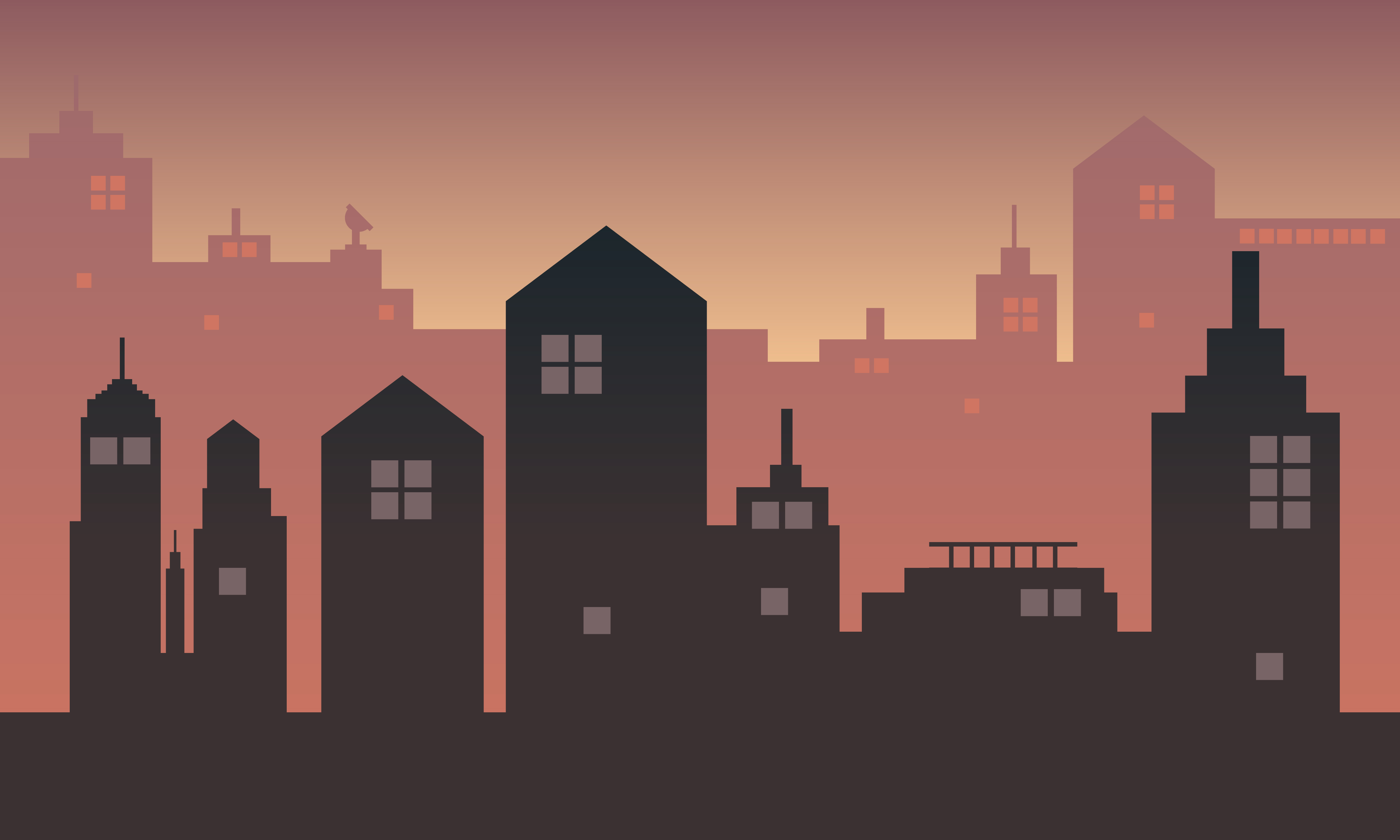 Background of the City at Dusk Graphic by cityvector91 · Creative Fabrica