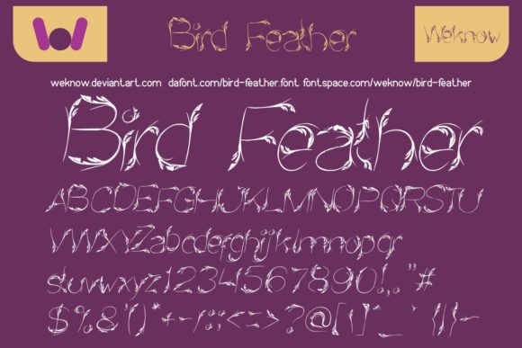 Bird Feather Font - Preview 1