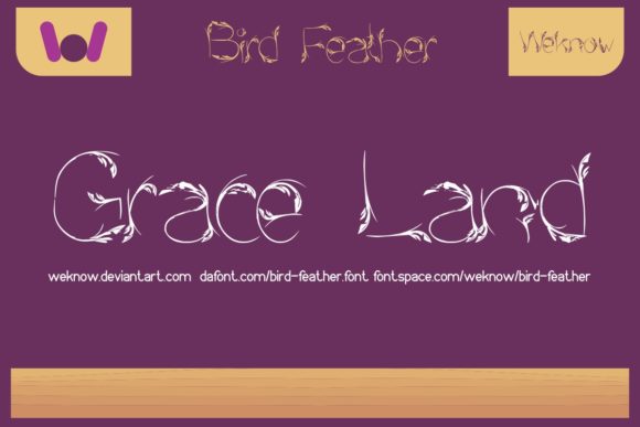 Bird Feather Font - Preview 2