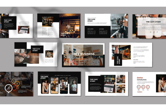 Preview of Cafe Bar | Googleslide Template food presentation template
