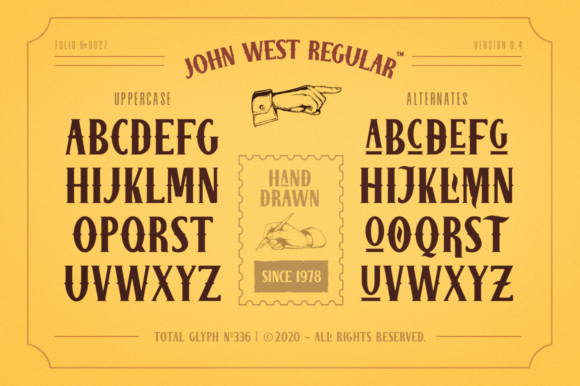 John West Font PNG with transparent background - Preview 1