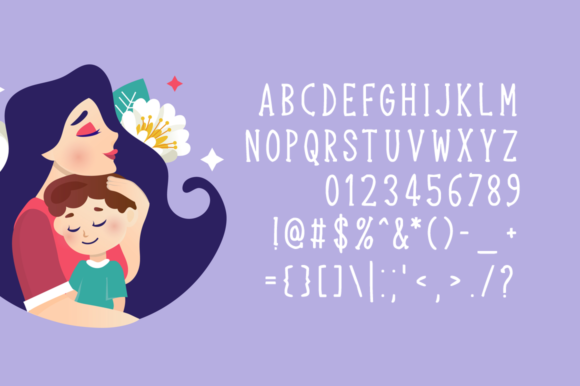 Mother Wonder Font PNG with transparent background - Preview 3