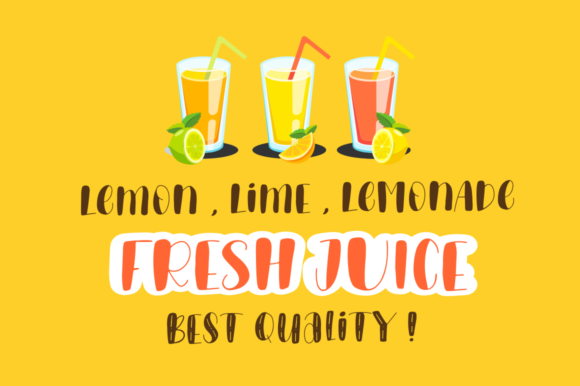 Pancake Mango Font PNG with transparent background - Preview 1