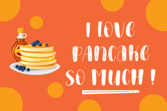 Pancake Mango Font PNG with transparent background - Preview 2
