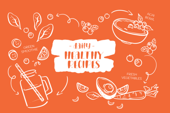 Pancake Mango Font PNG with transparent background - Preview 5