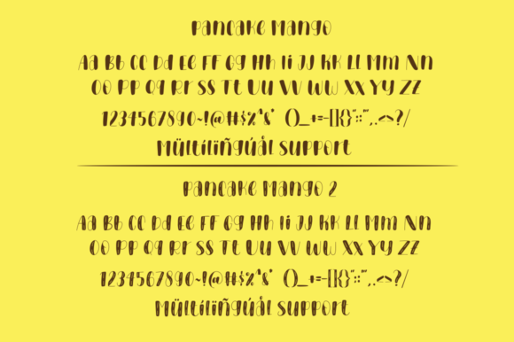 Pancake Mango Font PNG with transparent background - Preview 6