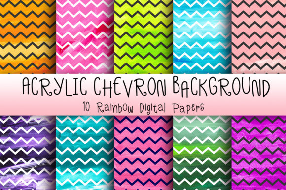 Acrylic Chevron Background Digital Paper