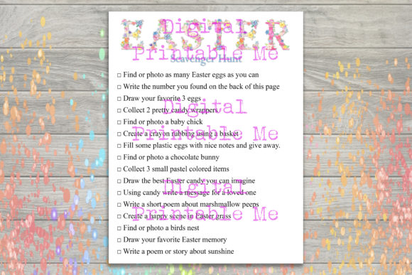 Easter Scavenger Hunt Party Game Kids