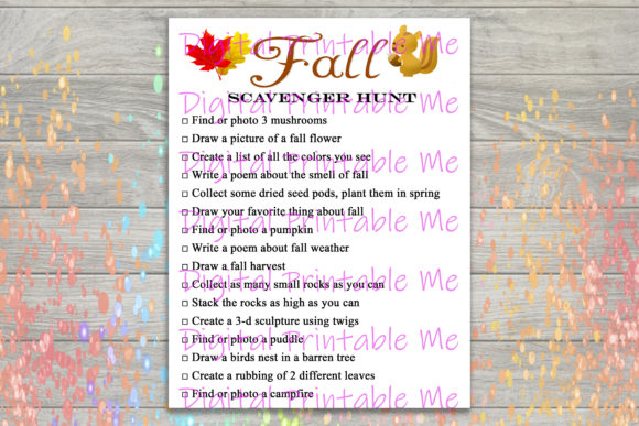 Fall Scavenger Hunt Nature Game
