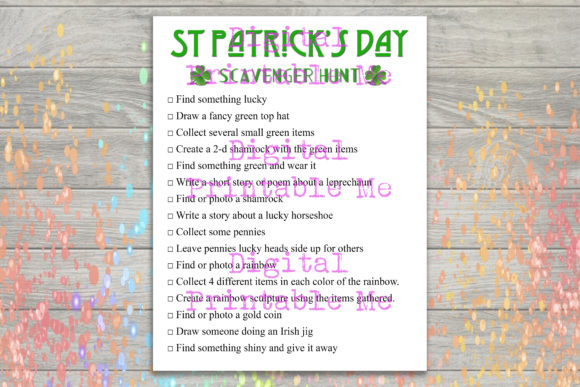 St Patrick's Day Scavenger Hunt Game