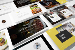 Preview of Steak House Powerpoint food presentation template