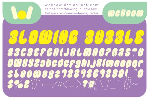 Blowing Bubble Font - Preview 1