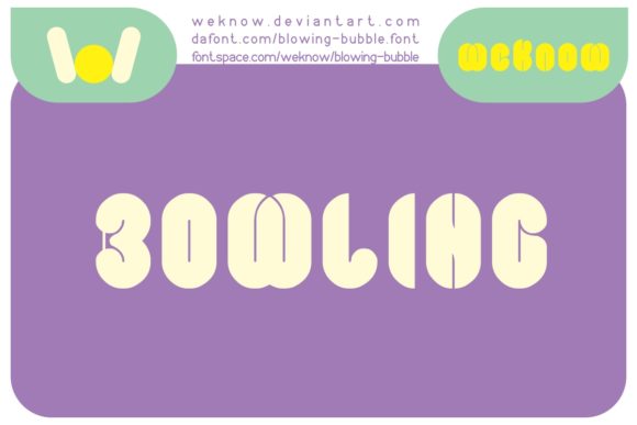 Blowing Bubble Font - Preview 2