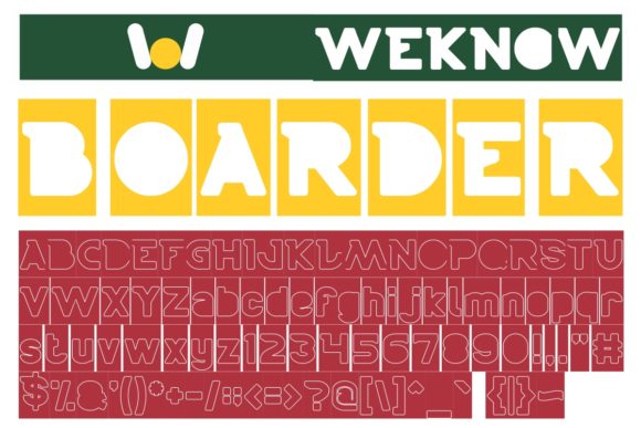 Boarder Font - Preview 1
