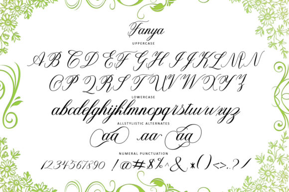 Fanya Font PNG with transparent background - Preview 4