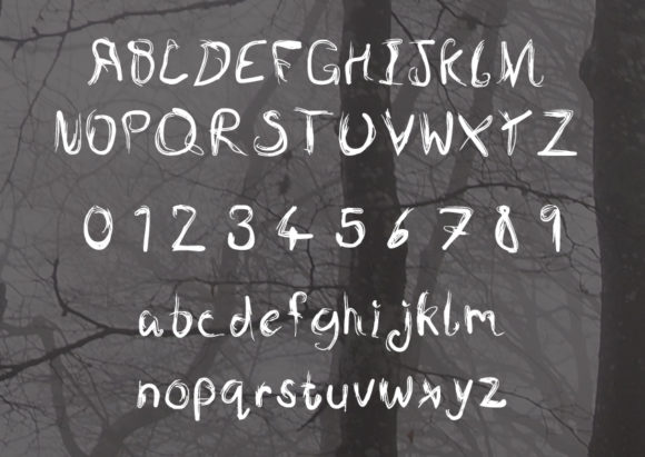 Haunted Tree Font PNG with transparent background - Preview 1