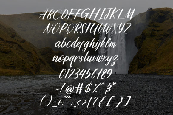 Loosy Brush Font PNG with transparent background - Preview 3