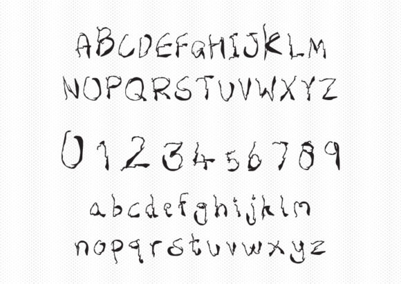 Nervous Wrek Font PNG with transparent background - Preview 1