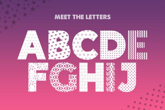 Pattern Font PNG with transparent background - Preview 1