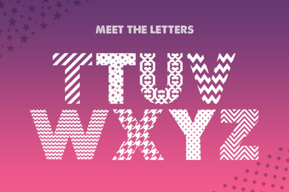 Pattern Font PNG with transparent background - Preview 3