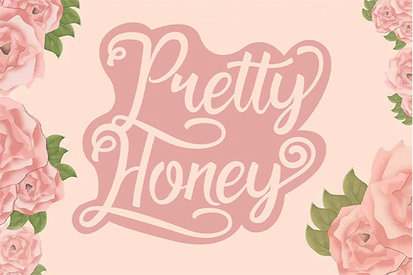Pretty Honey Font PNG with transparent background - Preview 1