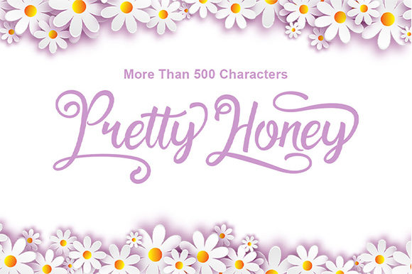 Pretty Honey Font PNG with transparent background - Preview 2
