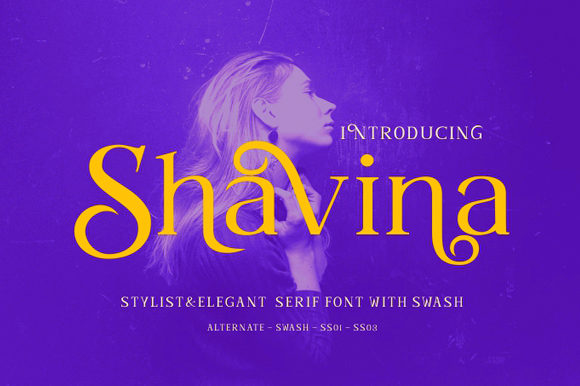 Shavina Font PNG with transparent background - Preview 2
