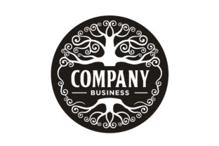 Family Tree Life Emblem Label Logo