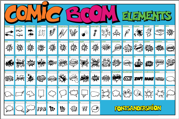 Comic Boom Element Font - Preview 1