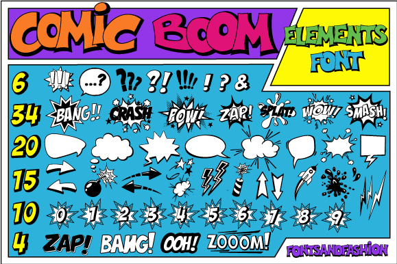 Comic Boom Element Font - Preview 2