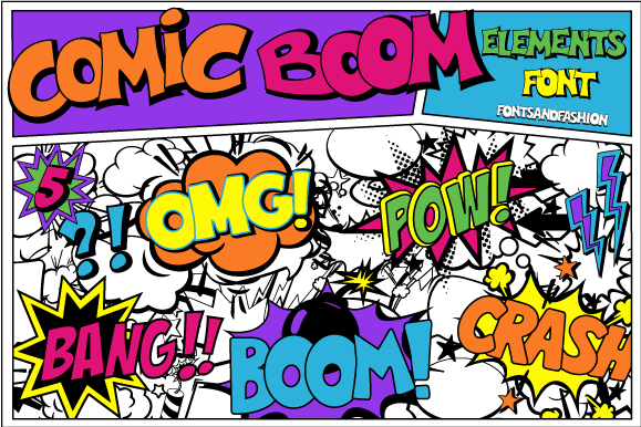 Comic Boom Element Font - Preview 3