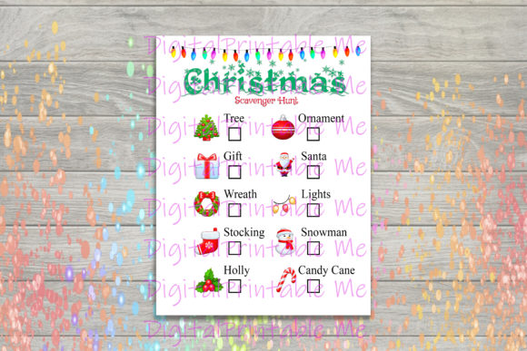 Christmas Scavenger Hunt Printable, Kids