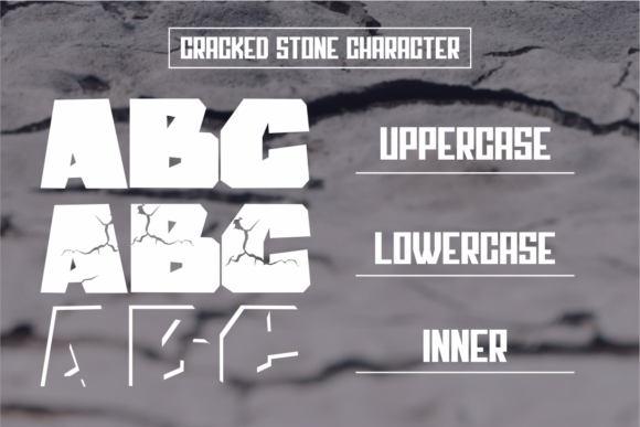 Cracked Stone Font - Preview 1