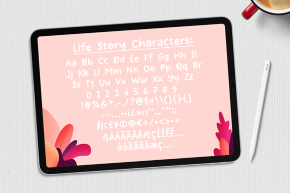 Life Story Font PNG with transparent background - Preview 4