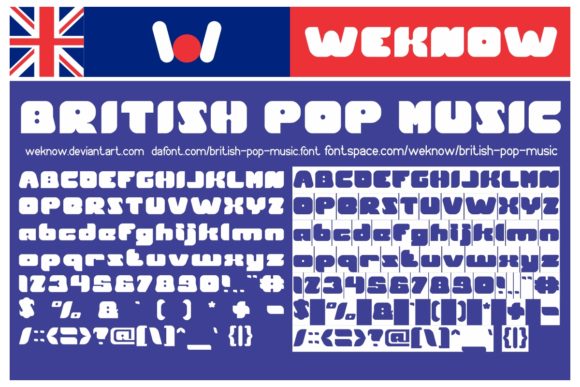 British Pop Music Font - Preview 1